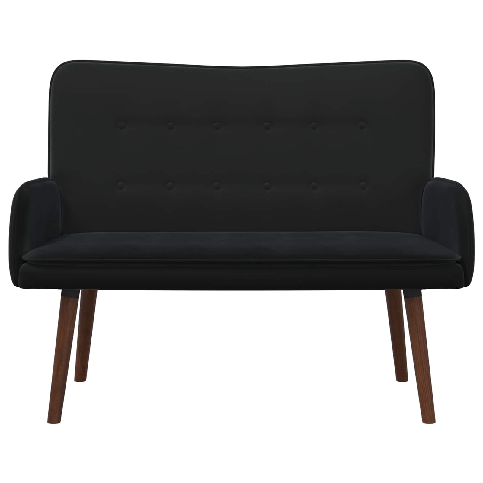 2-Sitzer Sofa Hellgrau 115 x 61 x 87 cm Samt (V)