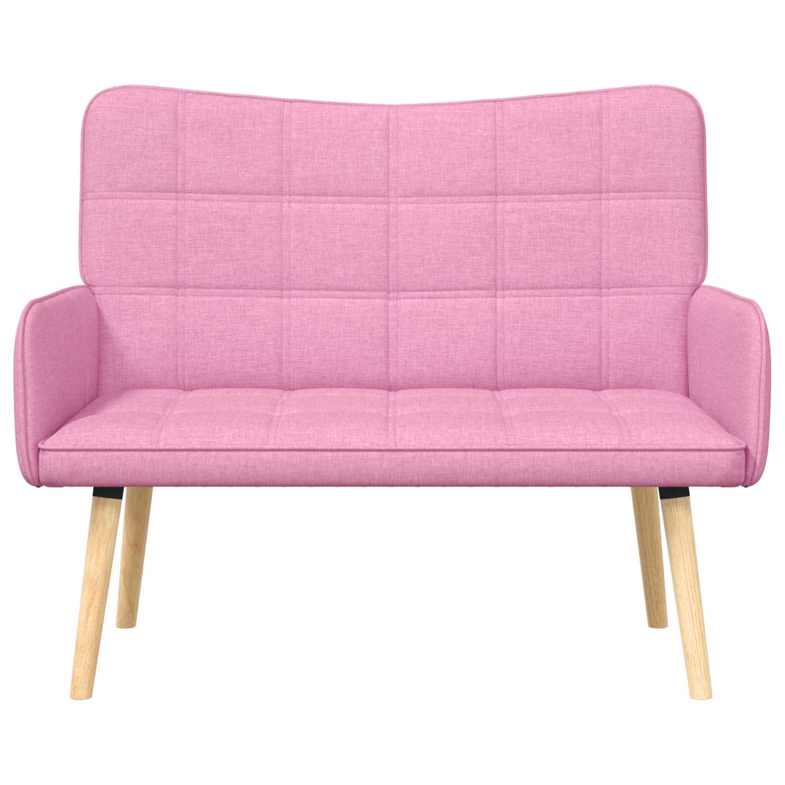 2-Sitzer Sofa Hellgrau 115 x 61 x 87 cm Stoff