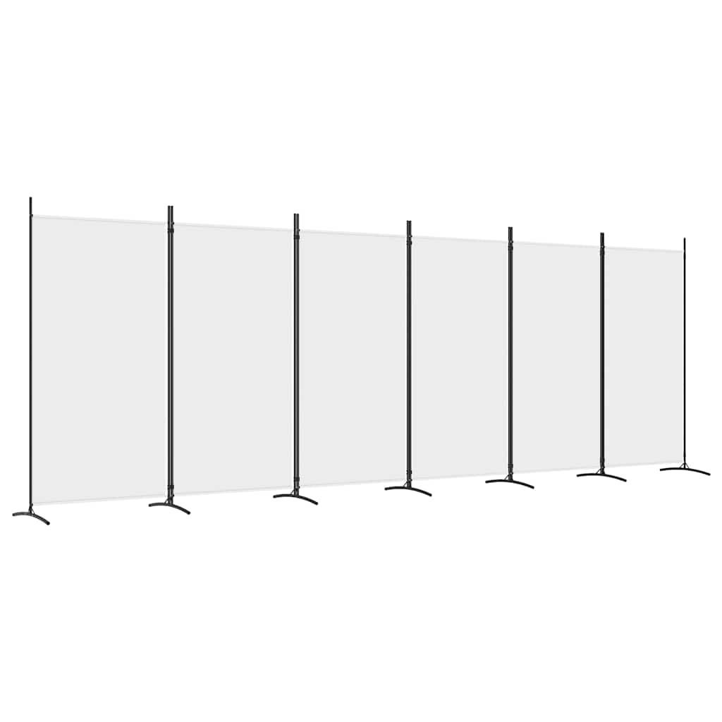 3-tlg. Raumteiler Weiß 260x180 cm Stoff