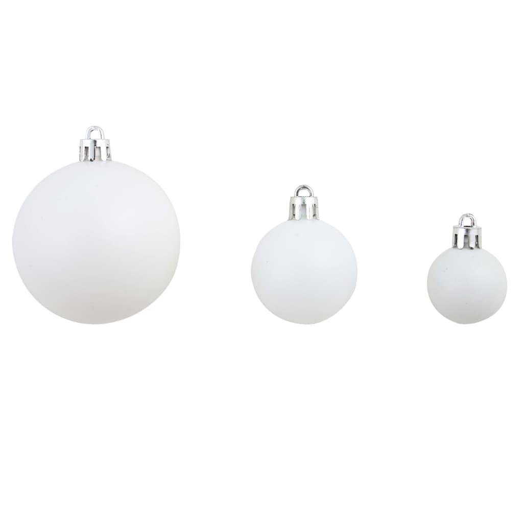 100-tlg. Weihnachtskugel-Set Weiß