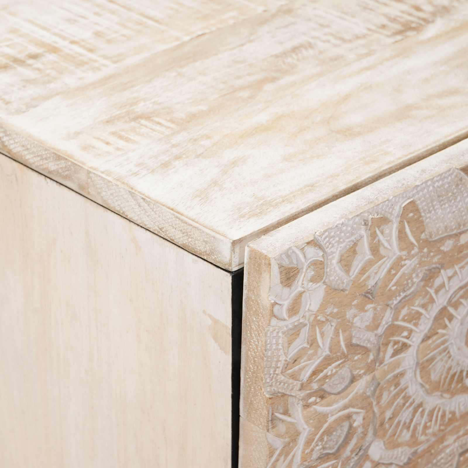 Sideboard mit Speicher Braun 40 x 33,5 x 75 cm Massivholz Mango