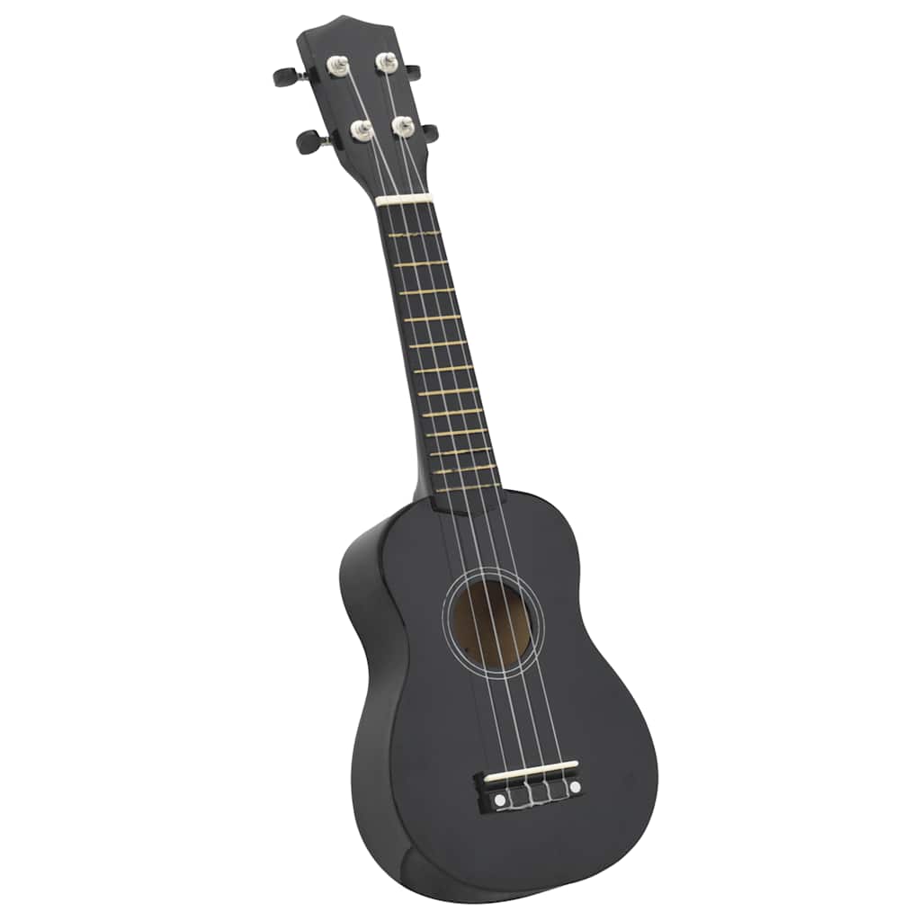 Sopran Ukulele Set für Kinder mit Tasche Dunkles Holz 21