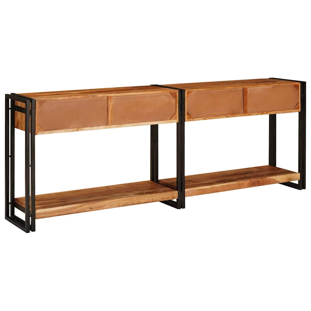Konsolen-Tische 2 pcs Braun 161 x 33 x 75 cm Massivholz Mango