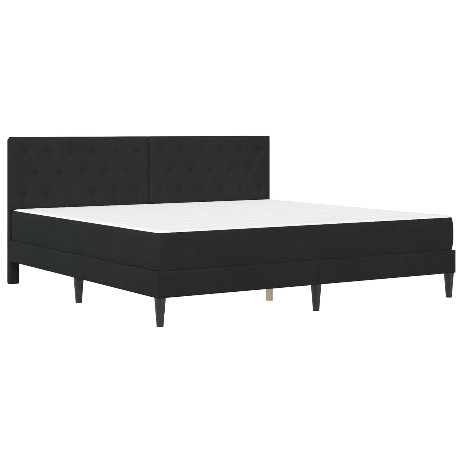 Bettgestell mit Matratze mit Kopfteil Hellgrau 80 x 200 cm Samt