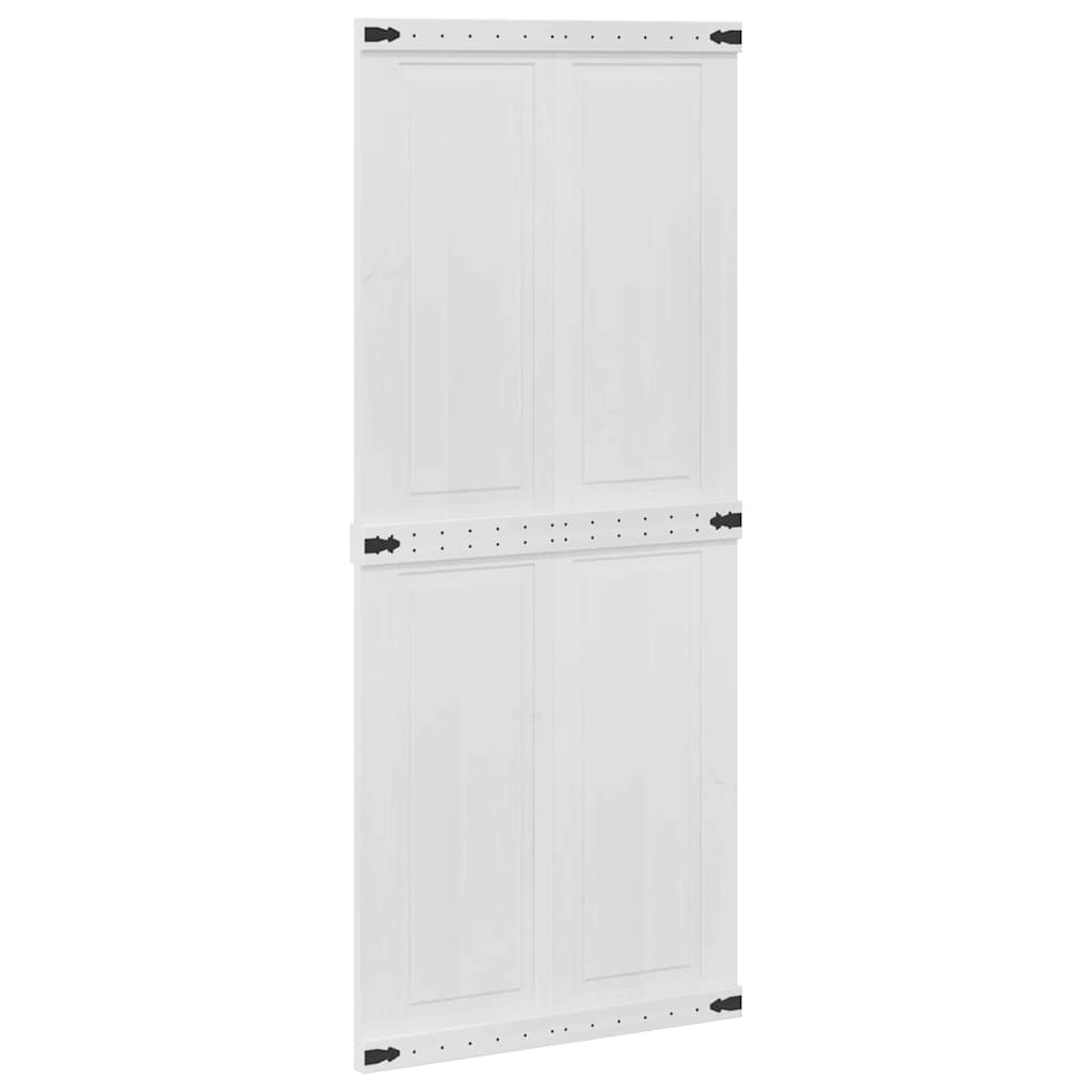 Scheunentür Corona Weiß 70 x 210 cm Massives Kiefernholz