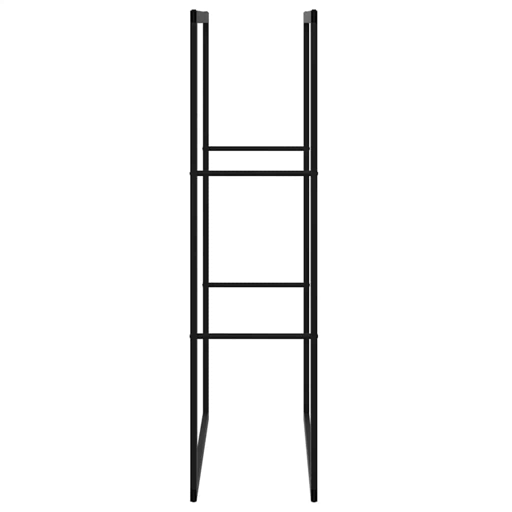 Brennholzregal Schwarz 55x30x61 cm Stahl