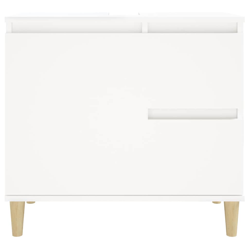 Badschrank Weiß 65x33x60 cm Holzwerkstoff