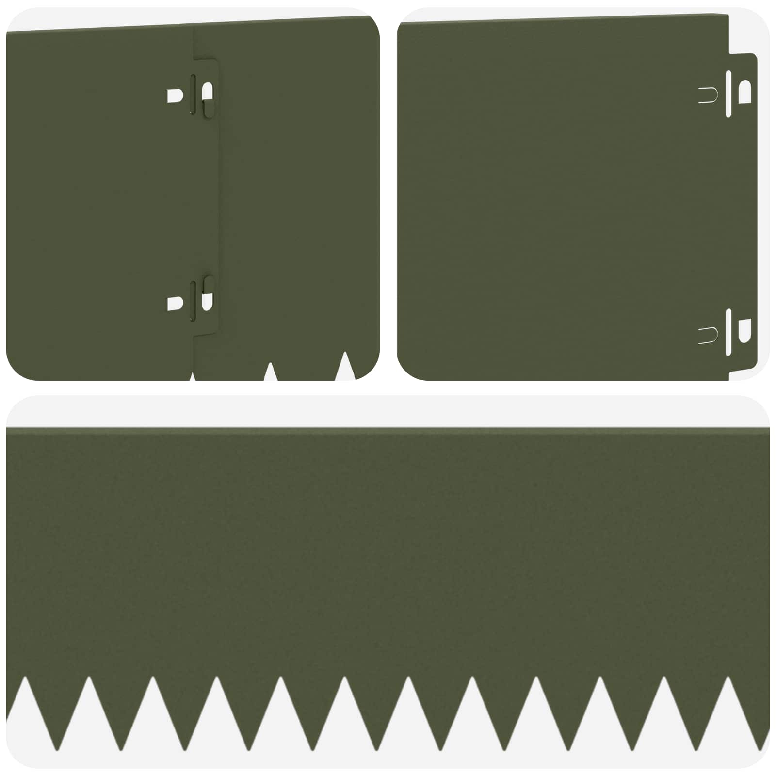 Raseneinfassung 10 pcs 103 x 10 cm Stahl Schwarz