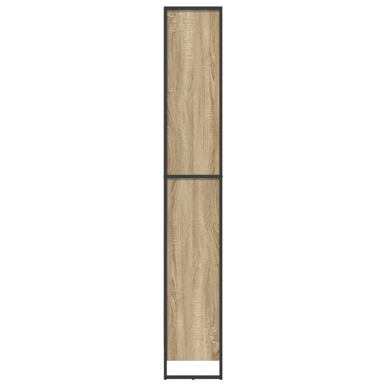 Bücherregal 2 pcs Schwarz Eichen-Optik 60 x 30 x 189,5 cm