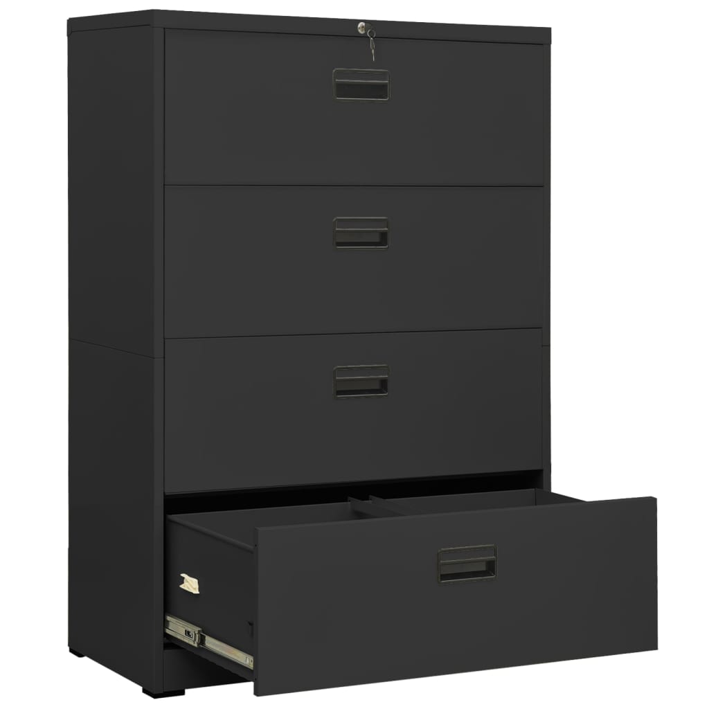 Aktenschrank Weiß 90x46x72,5 cm Stahl