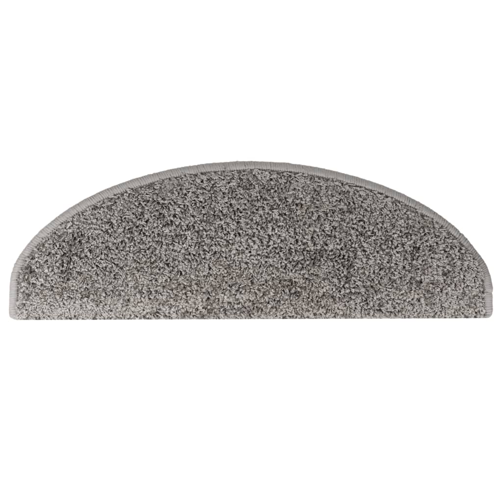 Stufenmatten 15 Stk. 56x17x3 cm Grau Halbrund