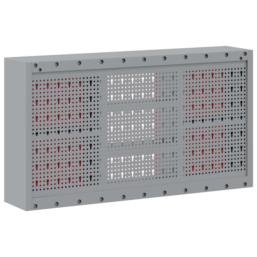 Werkzeugschrank mit Regal Schwarz und Grau 55 x 55 x 55 cm