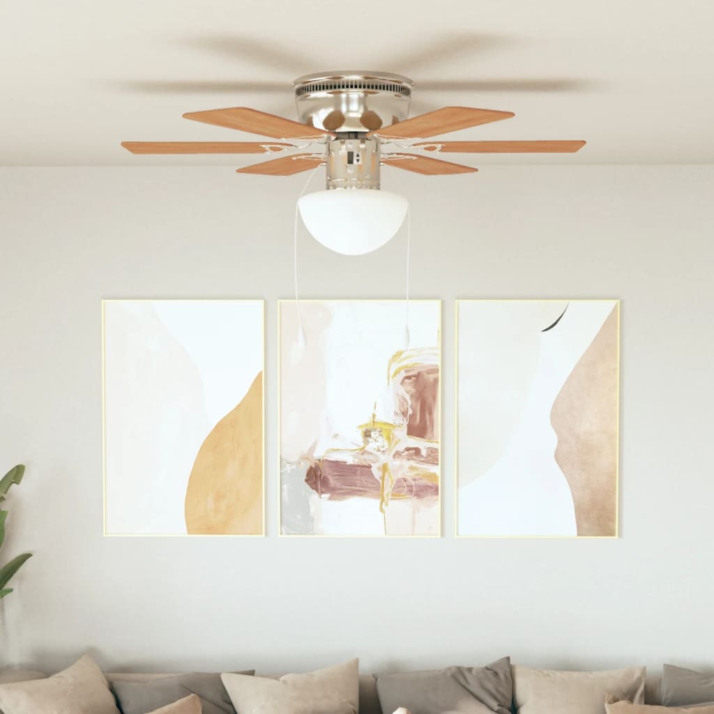 Deckenventilator mit Licht und Fernbedienung Ø 130 cm Weiß