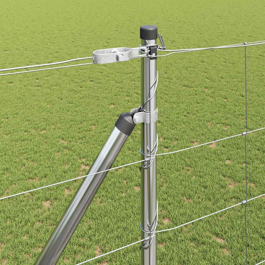Ground Fix Geschweißter Drahtzaun 25 x 0,8 m Silber Netz