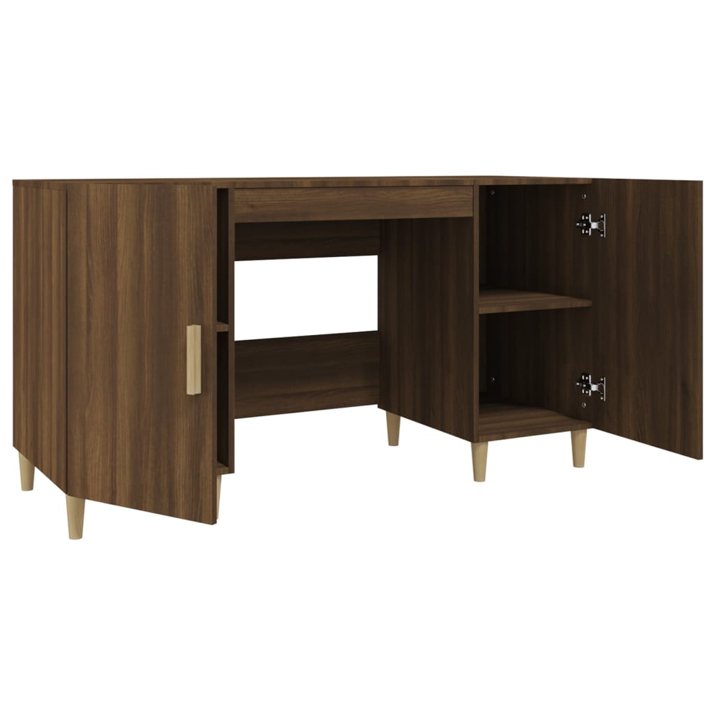 Schreibtisch Weiß 140x50x75 cm Holzwerkstoff