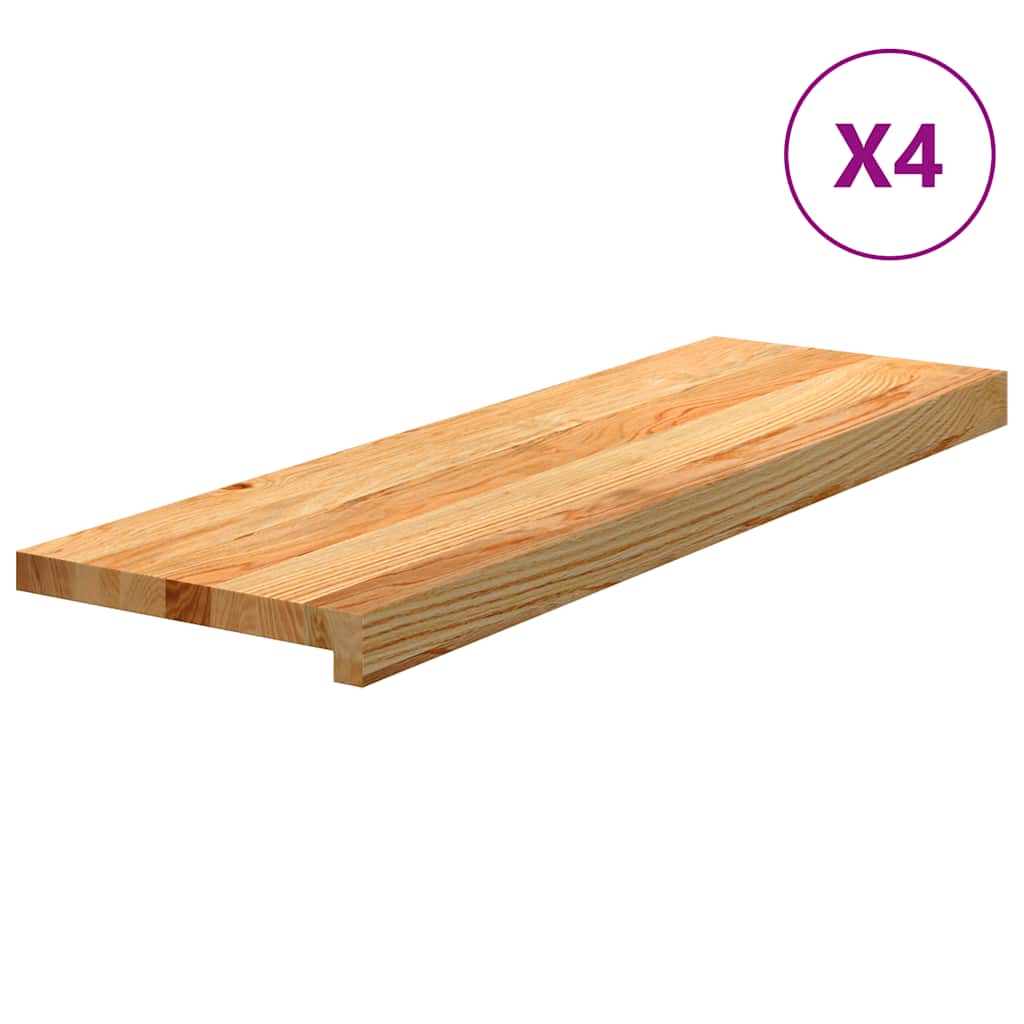 Treppenstufen 4 Stk. Unbehandelt 70x25x2 cm Massivholz Eiche