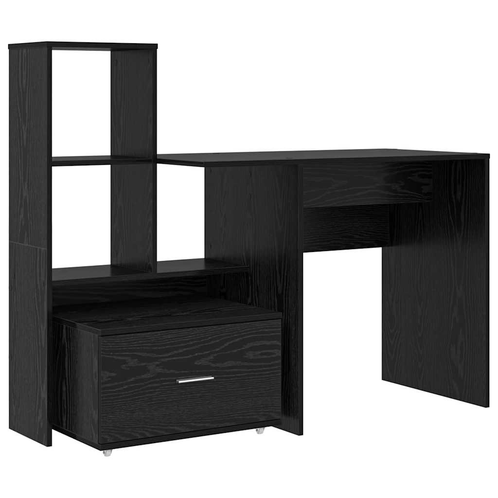 Schreibtisch mit Regal Weiß 131,5 x 50 x 106,5 cm Holzwerkstoff