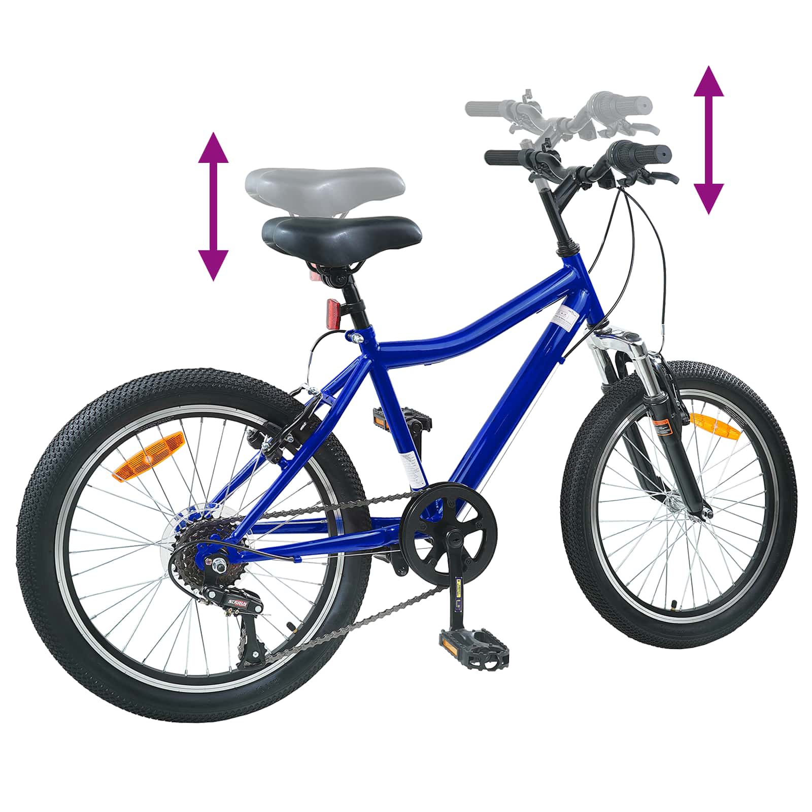 Kinderfahrrad 20 Zoll 6-Speed für 6-11 Jahre alt Schwarz