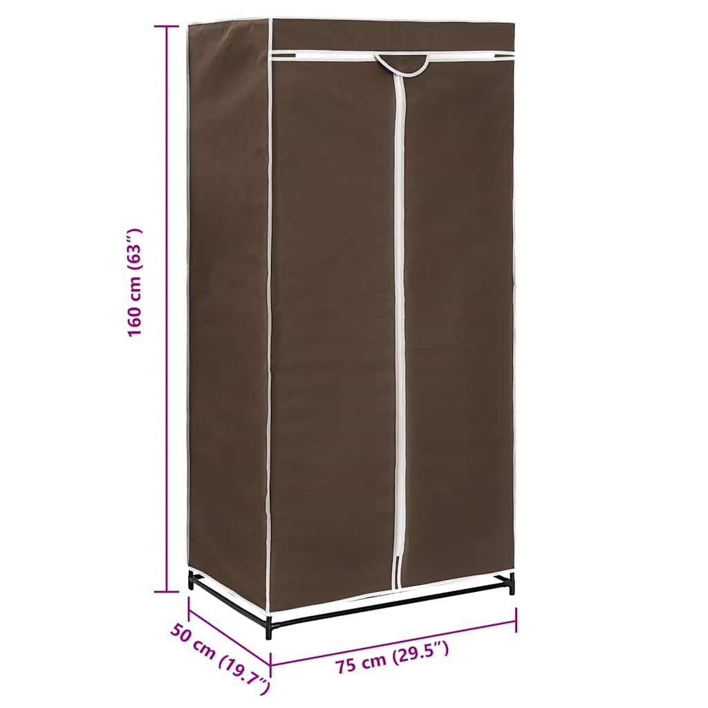 Kleiderschrank Schwarz 75×50×160 cm