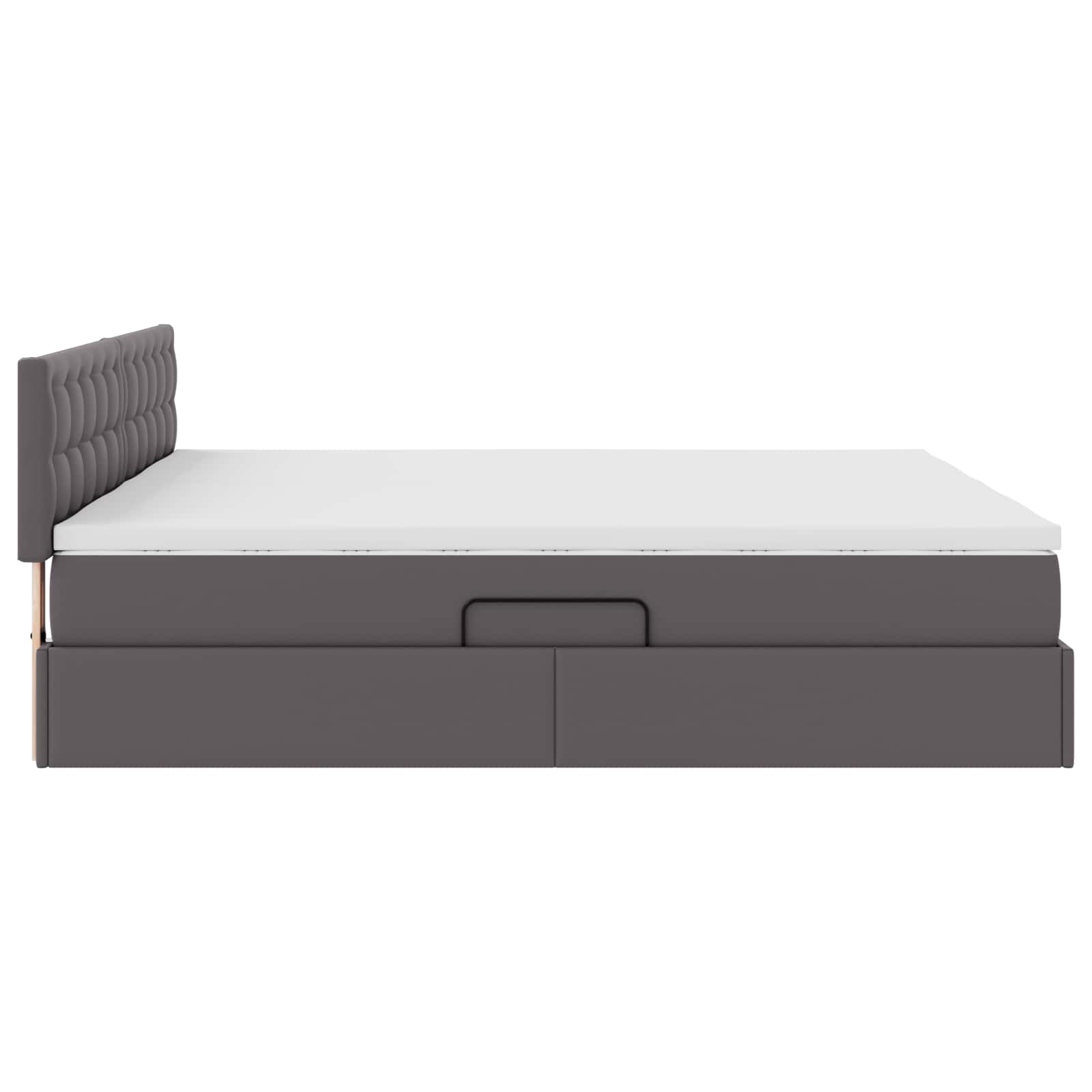 Bett mit Stauraum und LED Schwarz 180 x 200 cm Kunstleder