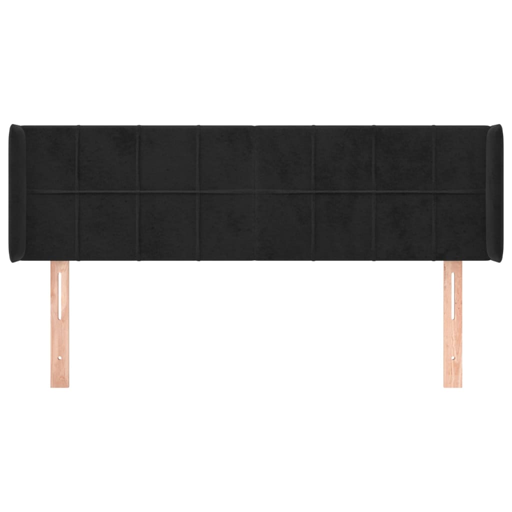 Kopfteil mit Ohren Dunkelblau 93x16x78/88 cm Samt