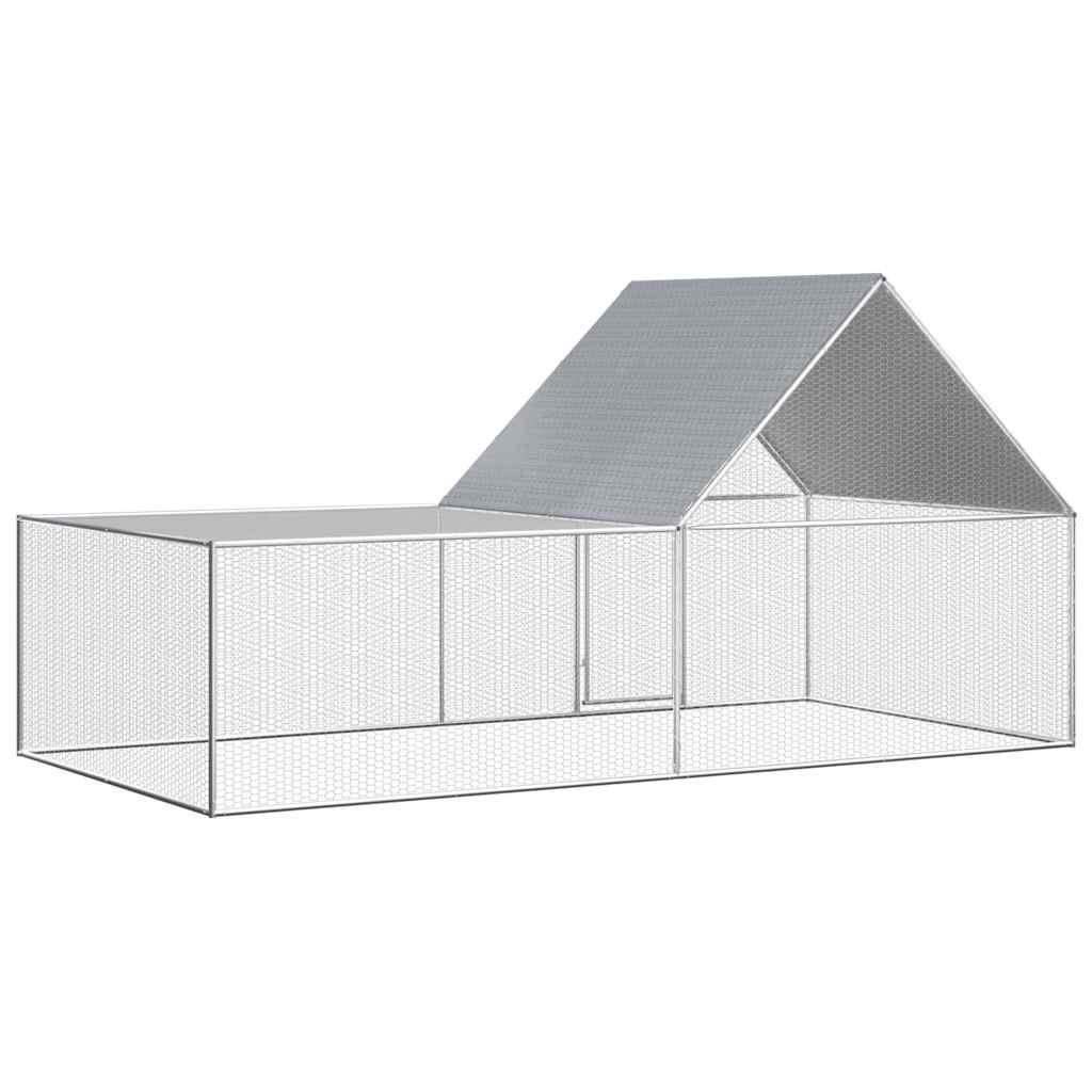 Hühnerstall 2x1x1,5 m Verzinkter Stahl