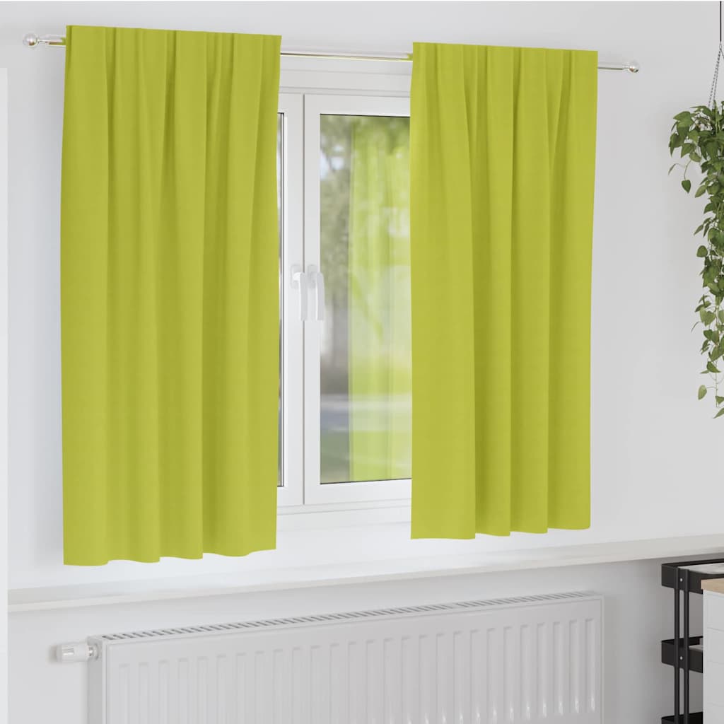 Verdunkelungs-Vorhänge mit Ringen 2 pcs Beige 140 x 140 cm