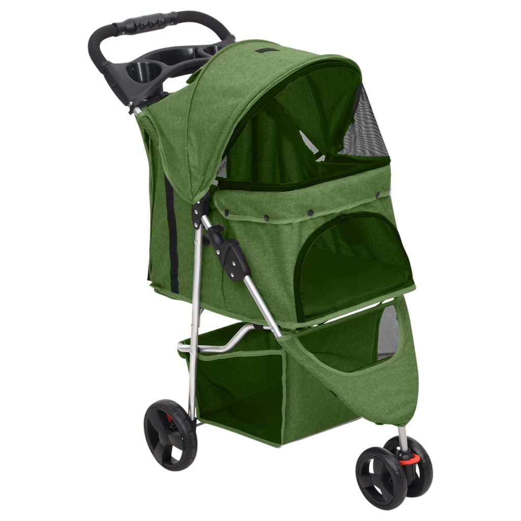 Hundewagen Faltbar Schwarz 80x46x98 cm Oxford-Gewebe