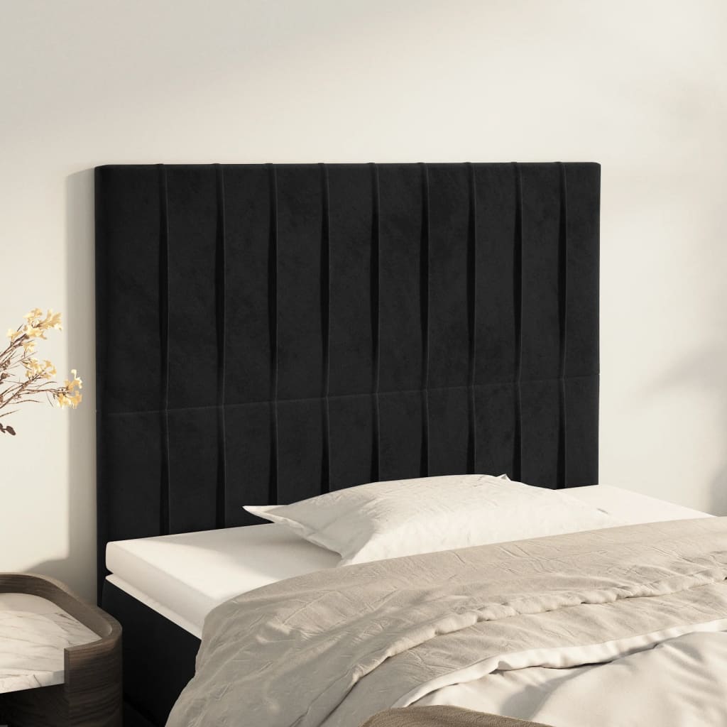 Kopfteil Hellgrau 80x5x118/128 cm Samt