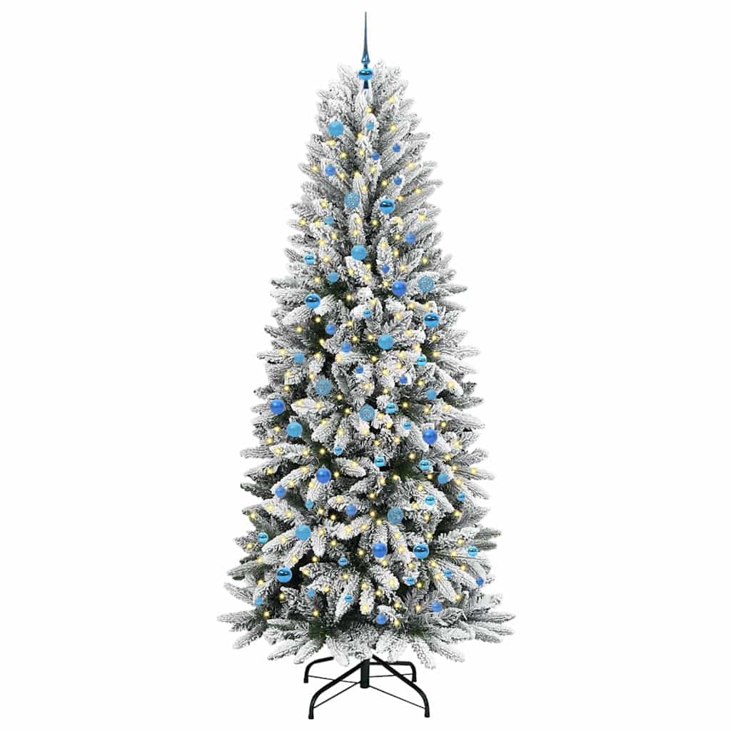 Künstlicher Weihnachtsbaum mit 150 LEDs mit Ständer Weiß 120 cm
