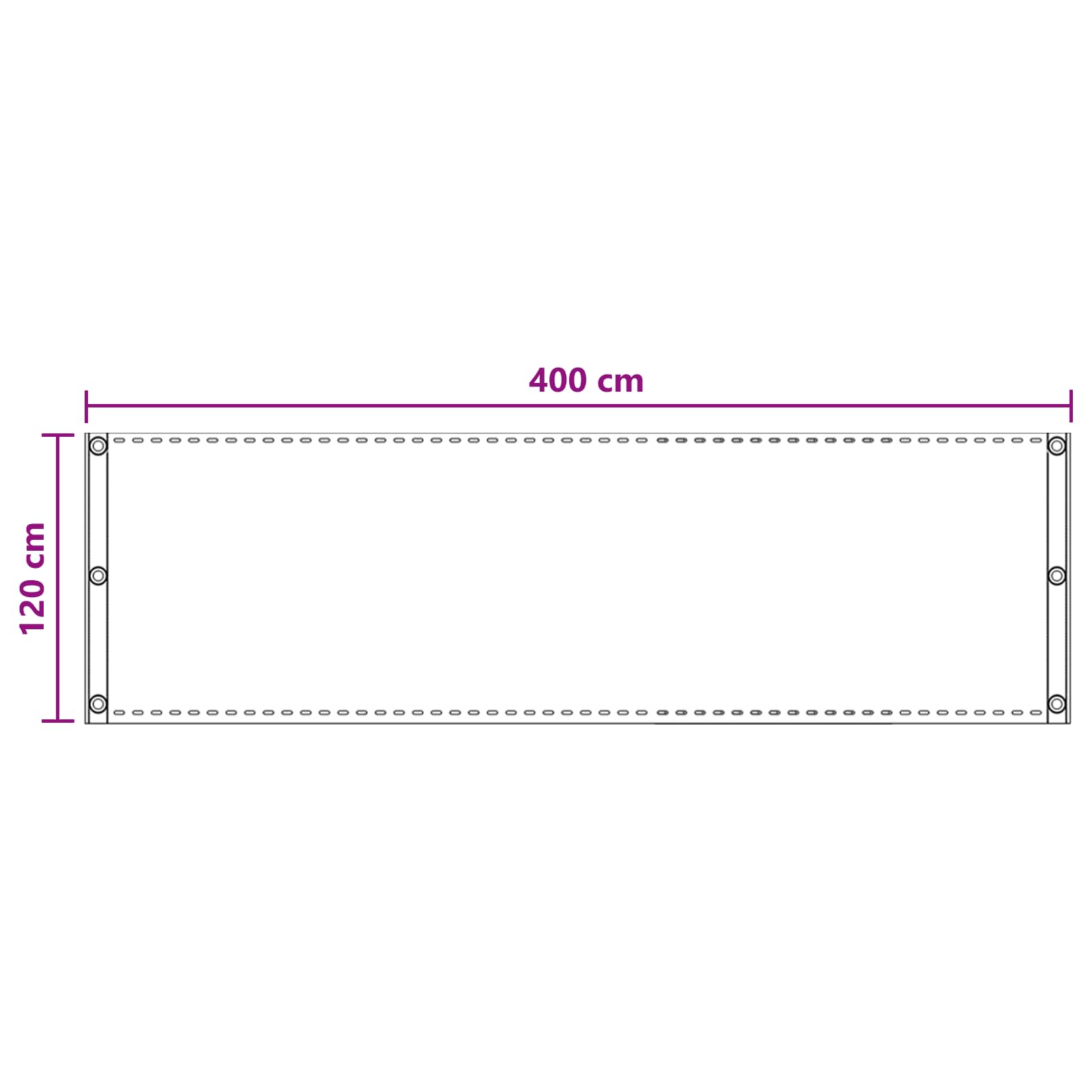 Balkon-Sichtschutz Anthrazit 75x300 cm HDPE