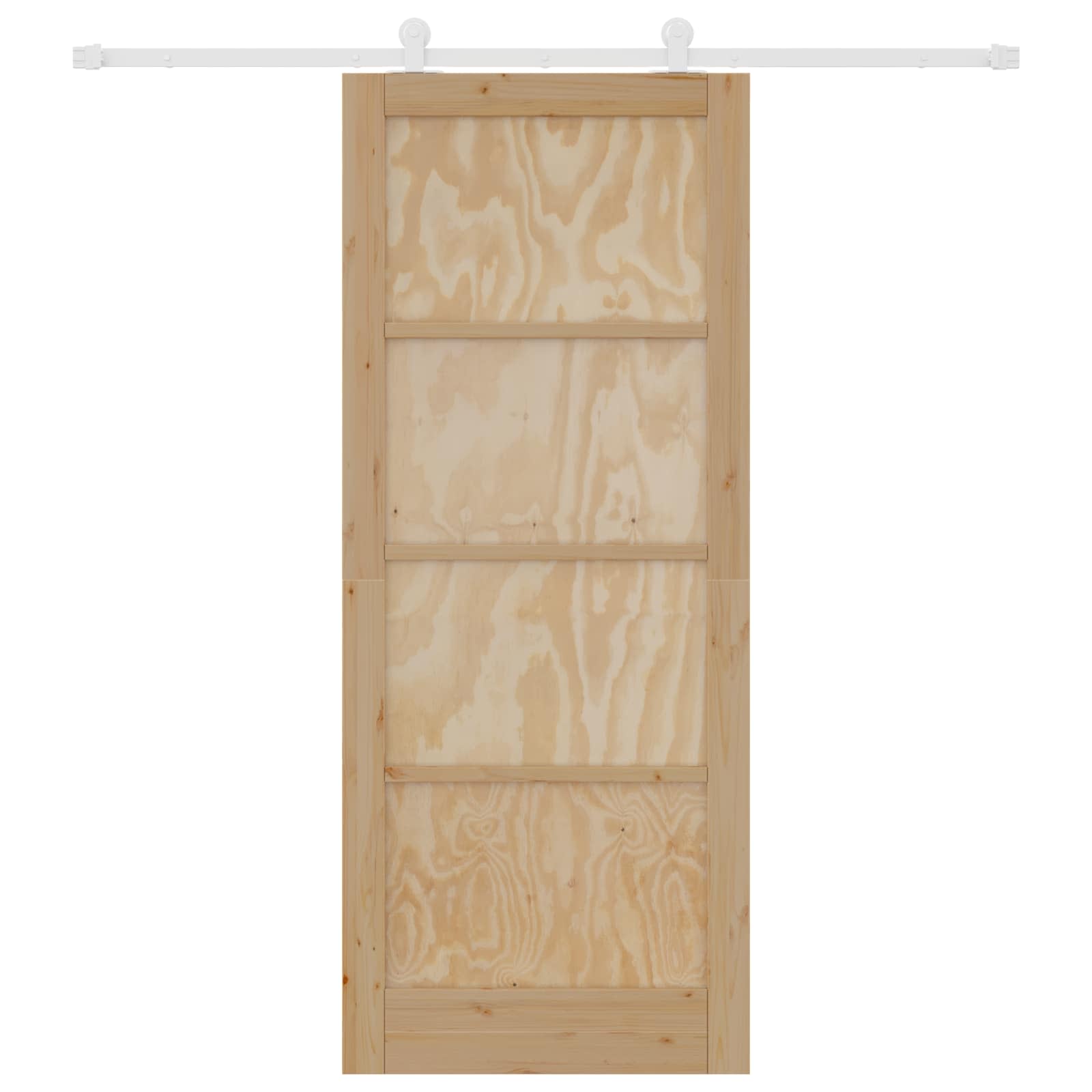 Schiebetür Natürlich und Schwarz 61 x 198,5 cm