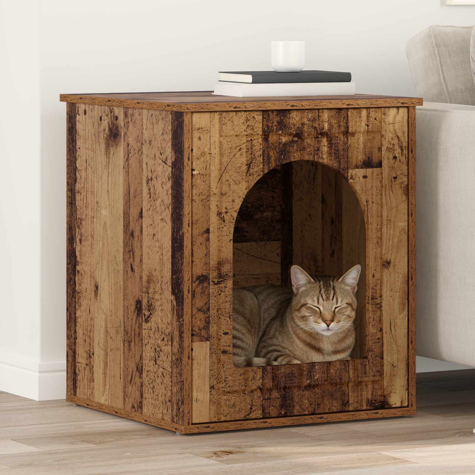 Katzenhaus Weiß 53 x 52 x 62 cm Holzwerkstoff