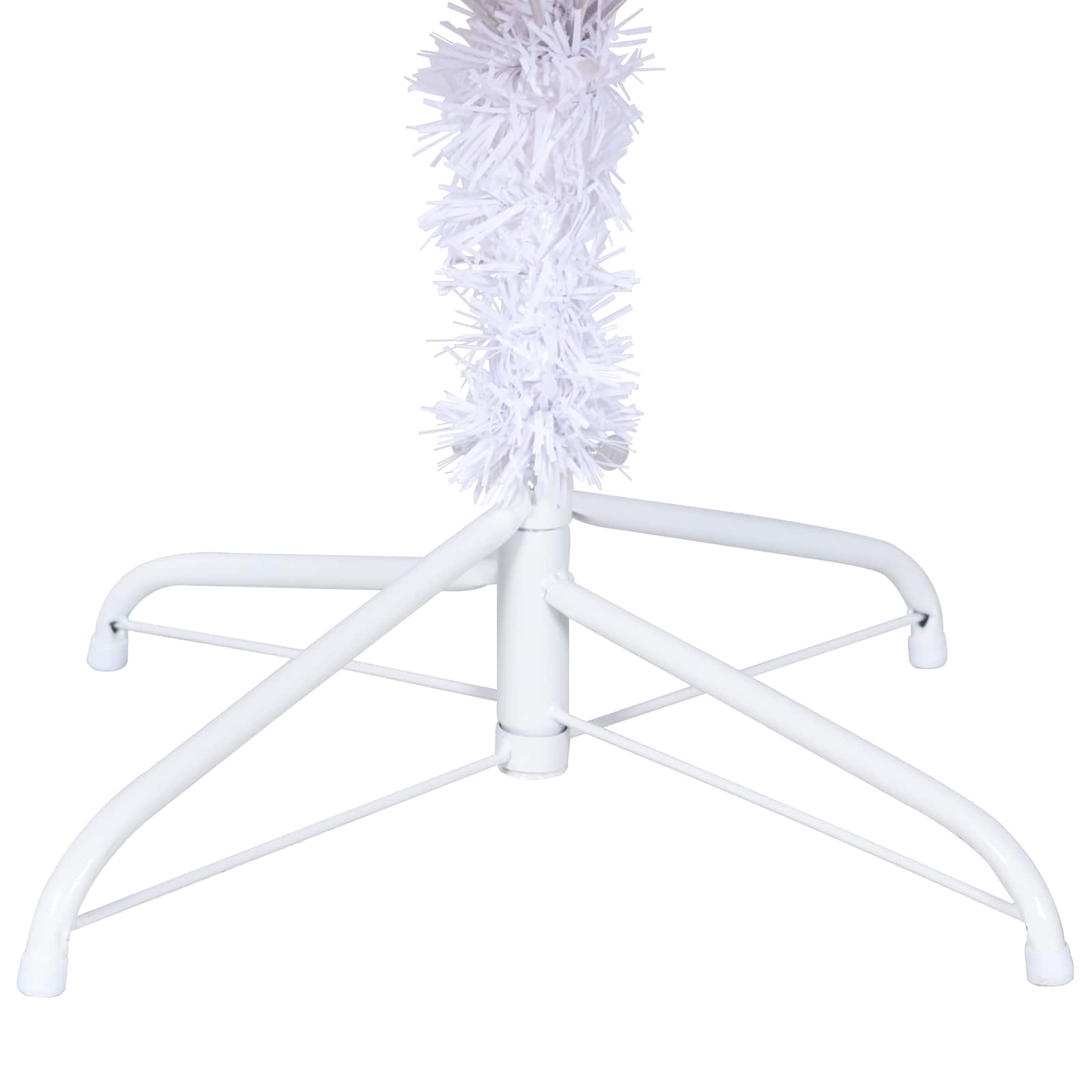 Künstlicher Weihnachtsbaum Weiß 180 cm PVC und Stahl