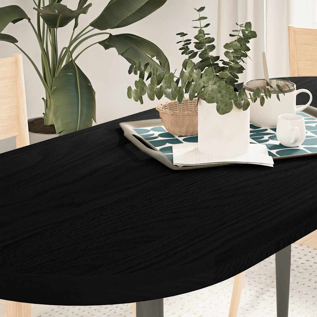 Tischplatte 80x40x2 cm Massivholz Eiche Oval