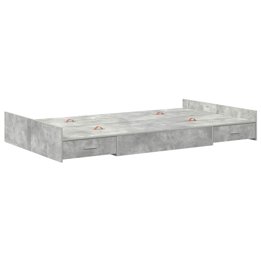 Aufbewahrungsbettgestell Weiß 200 x 200 cm Holzwerkstoff