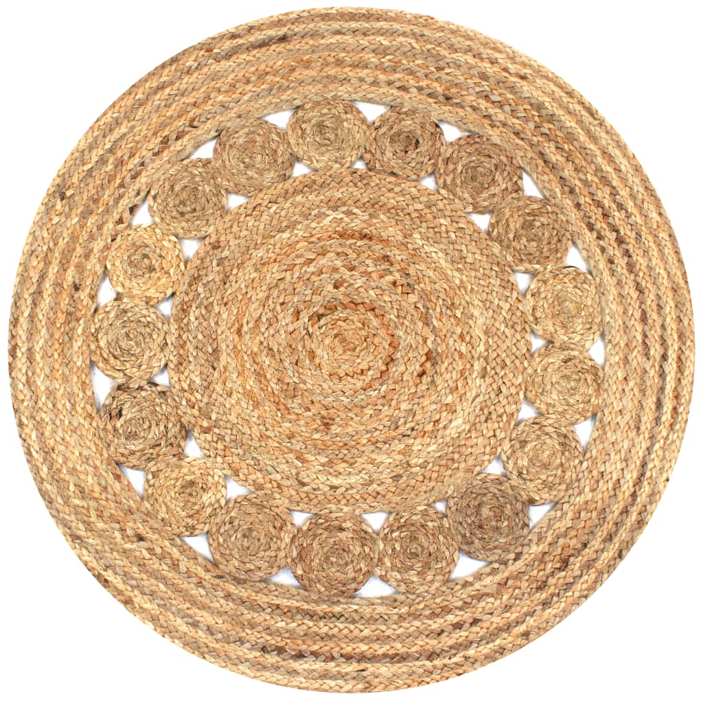 Bereichsteppiche Natur Ø 120 cm Jute