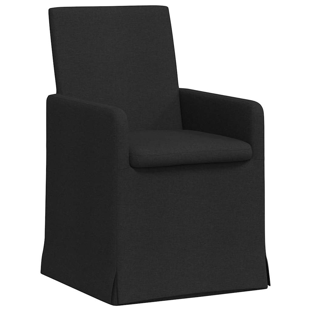 Esszimmerstühle 2 pcs Hellgrau 57 x 67 x 95 cm Stoff