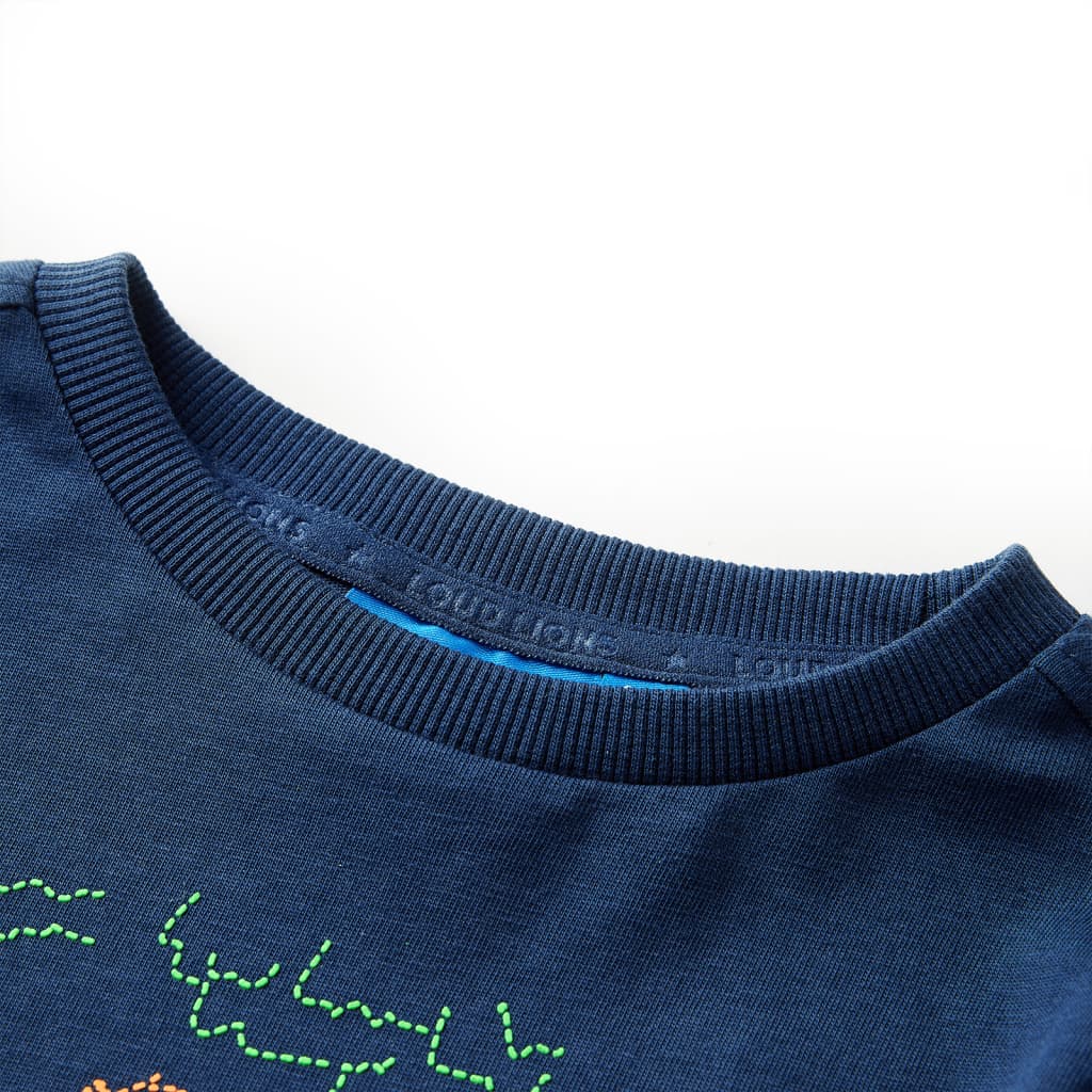 Kinder-Langarmshirt Marineblau 104
