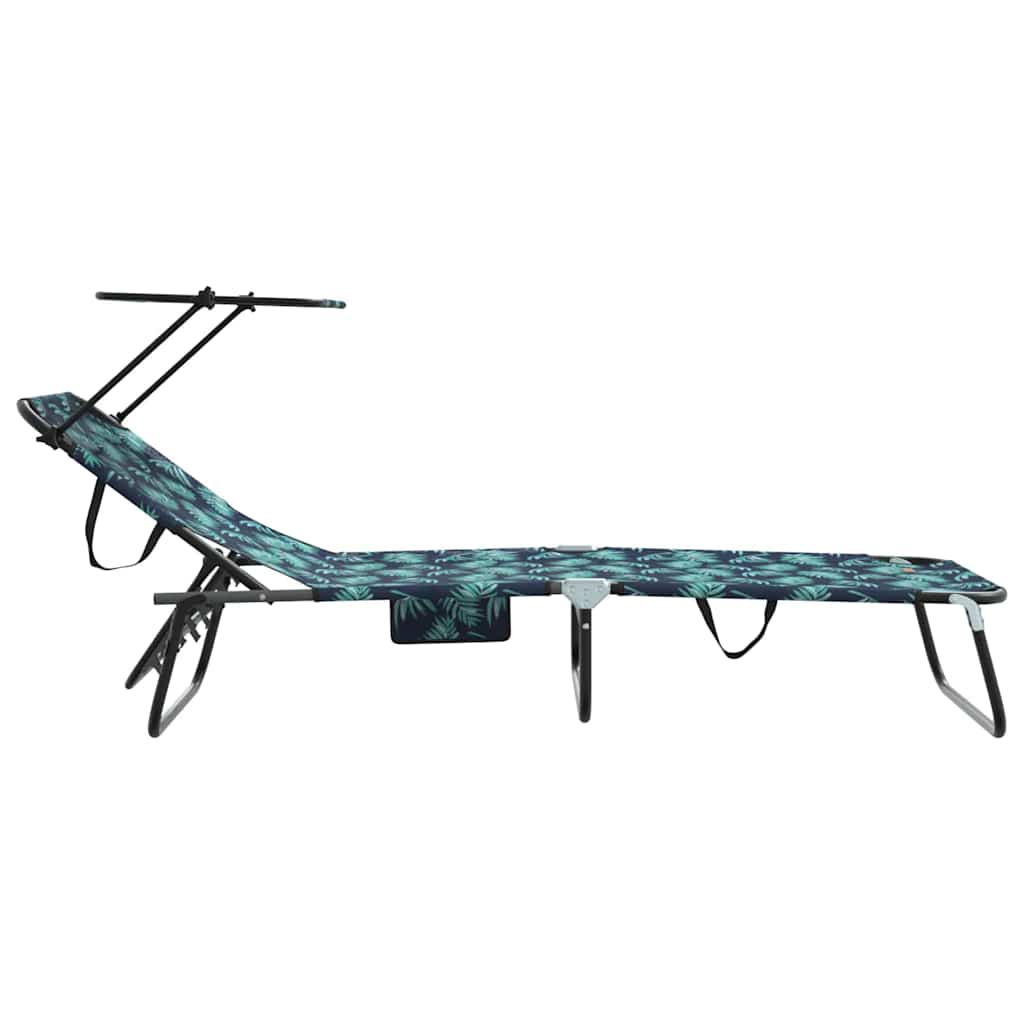 Klappbare Sonnenliege Blau 190 x 57 x 81 cm Oxford