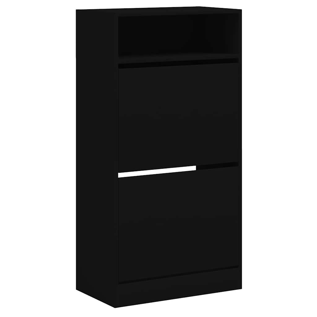 Schuhschrank mit 2 Klappen Weiß 80x34x116 cm
