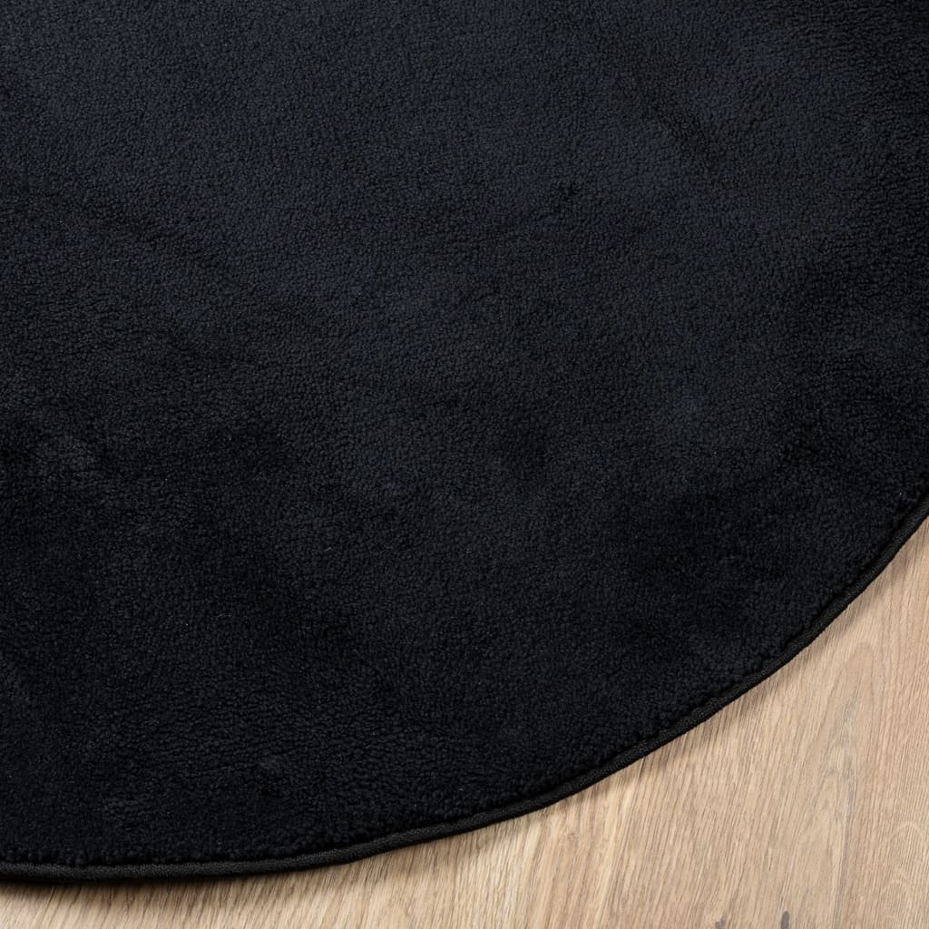 Teppich OVIEDO Kurzflor Anthrazit 120x120 cm