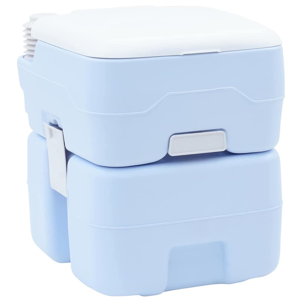 Camping-Toilette Grau und Weiß 41,5 x 36,5 x 30 cm Polyethylen