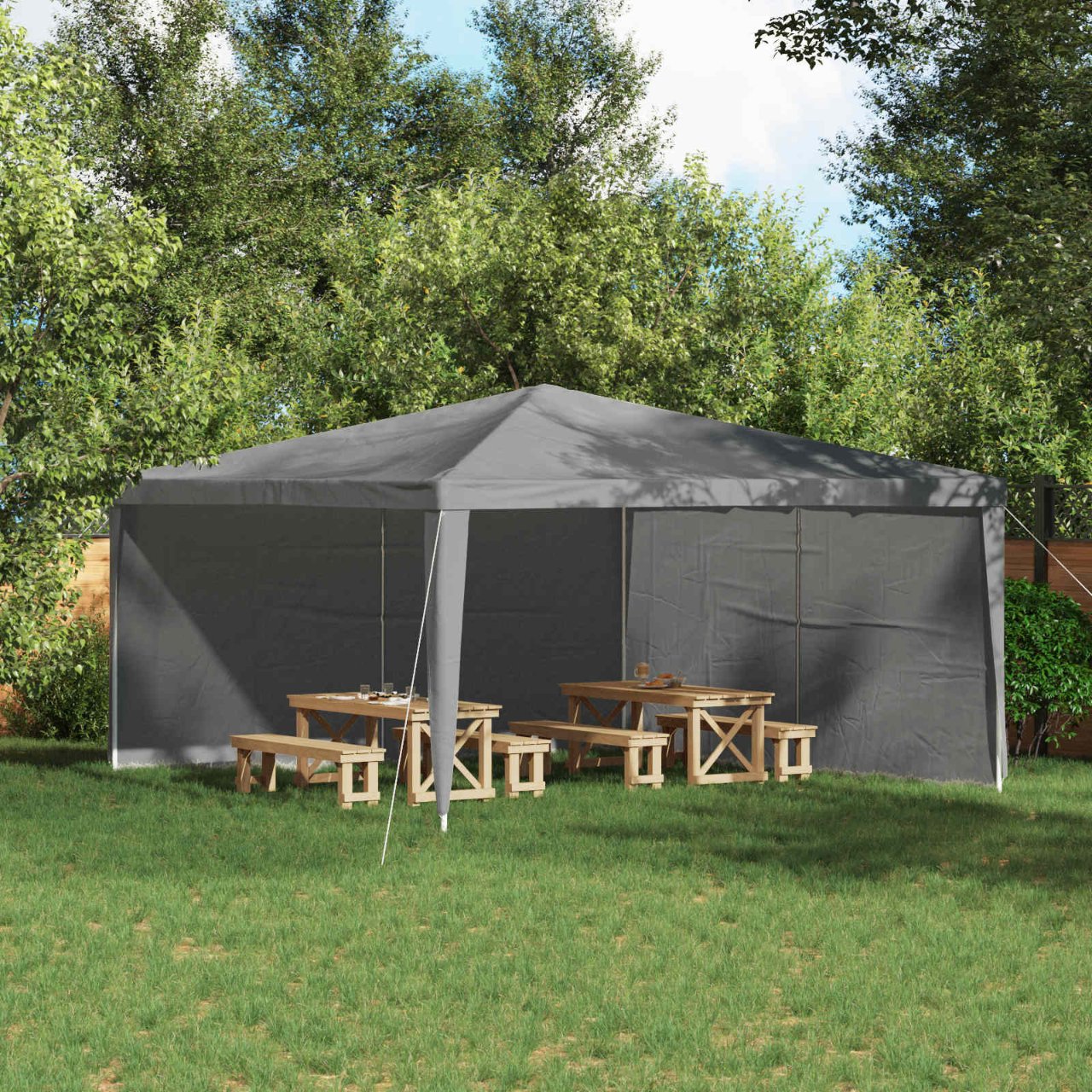Party Zelt Seitenteil 2 pcs Rot 300 x 195 cm PE und Stahl