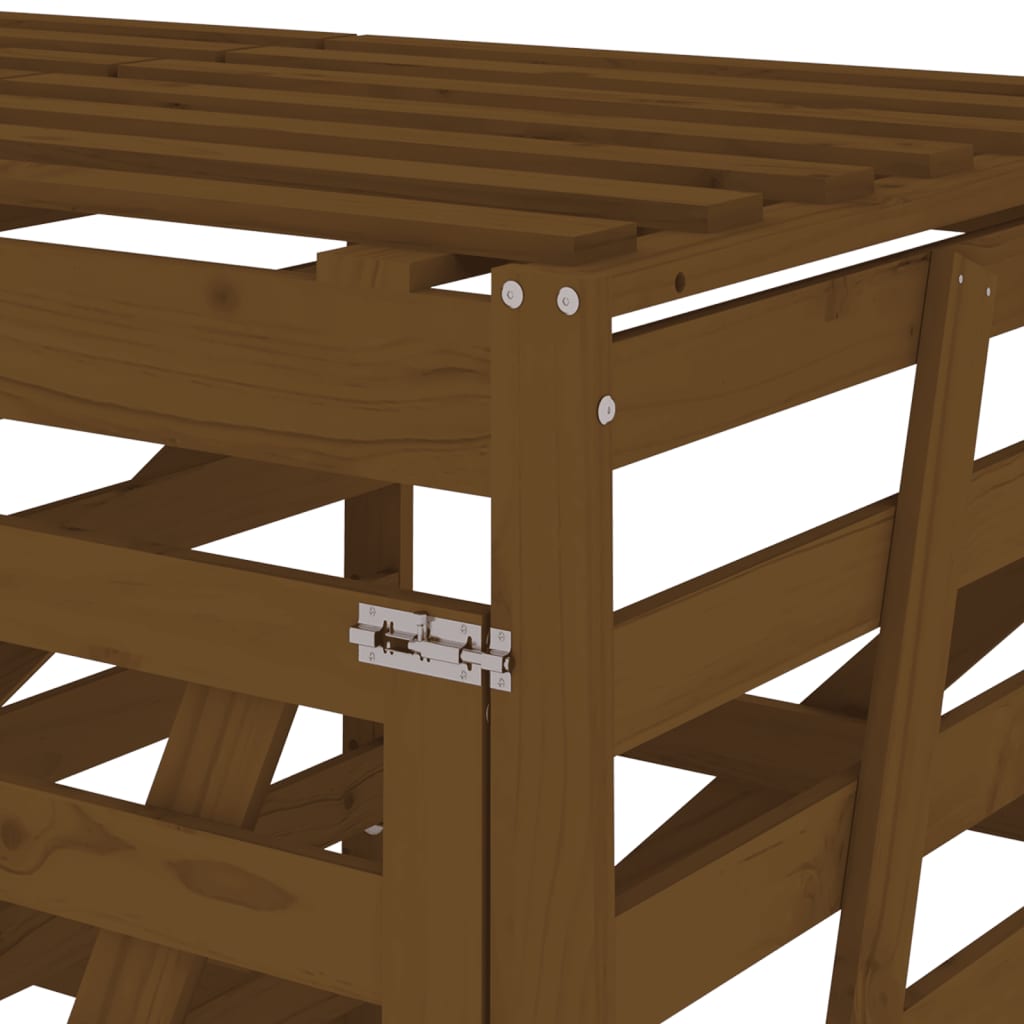 Mülltonnenbox für 2 Tonnen Massivholz Kiefer