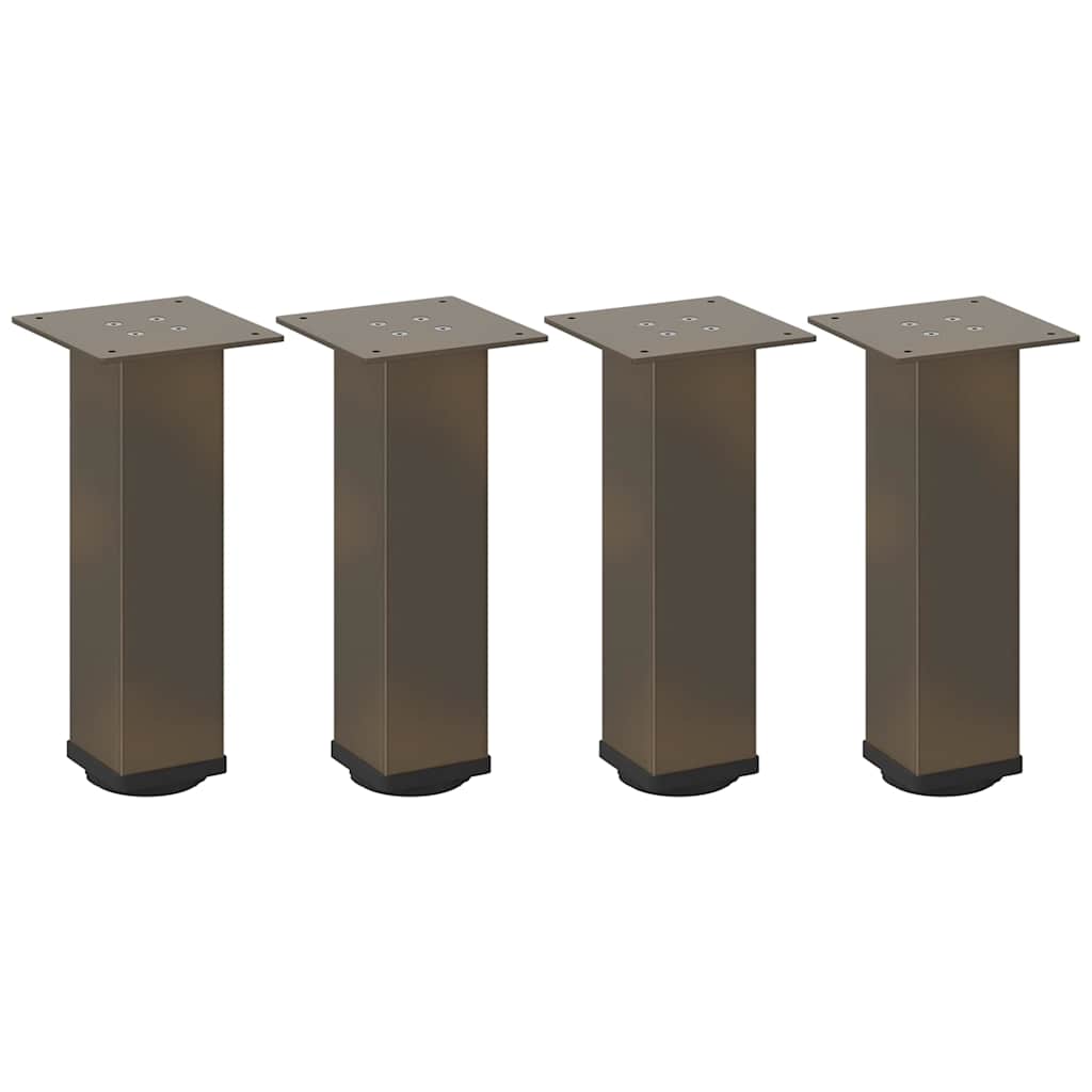 Bartischbeine 4 Stk. Schwarz 100-102 cm Stahl