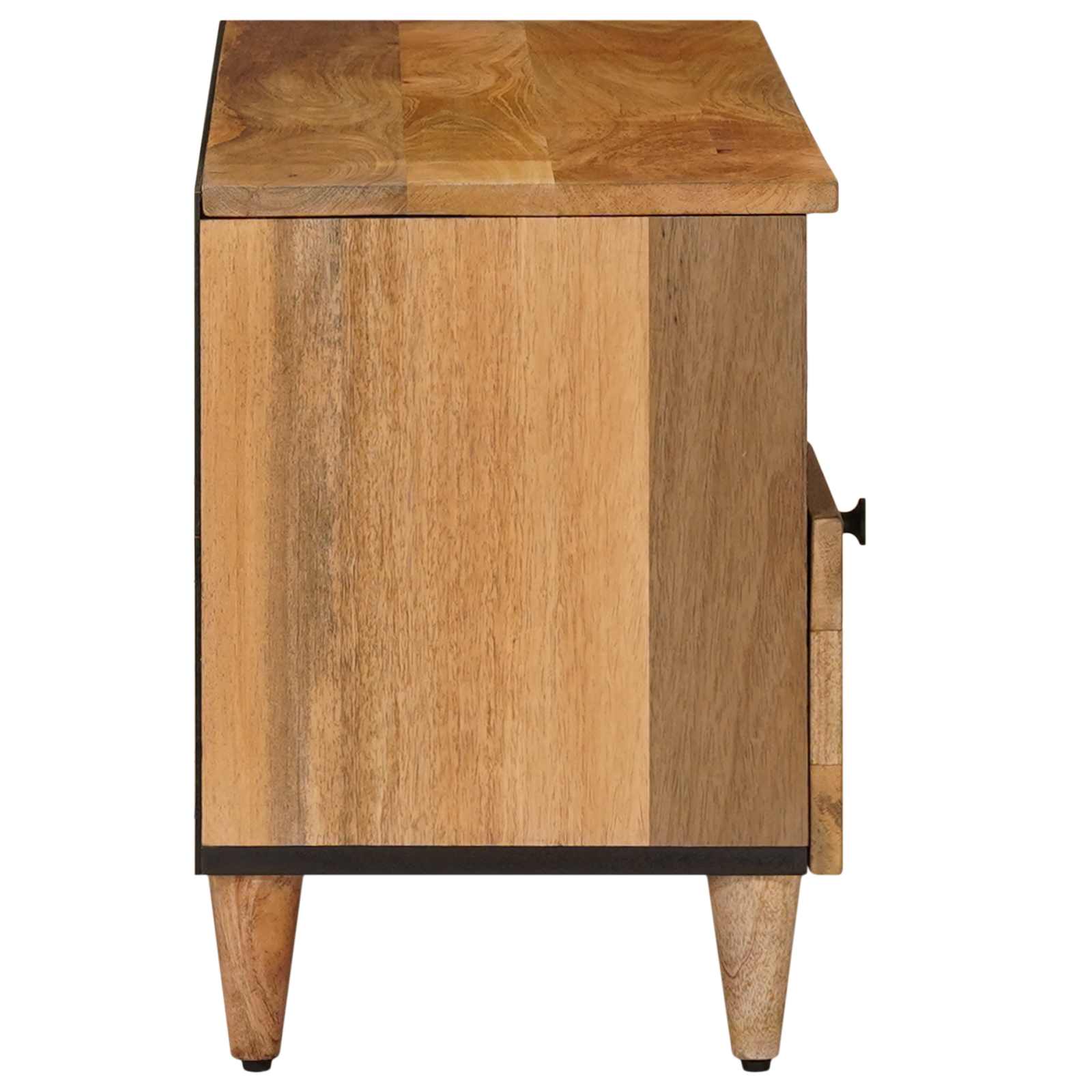TV-Schränk mit Regal Walnuss 100 x 33 x 46 cm Massivholz Mango