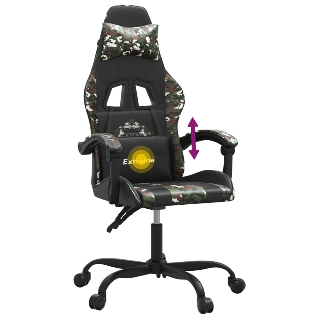 Gaming-Stuhl Drehbar Schwarz und Rot Kunstleder