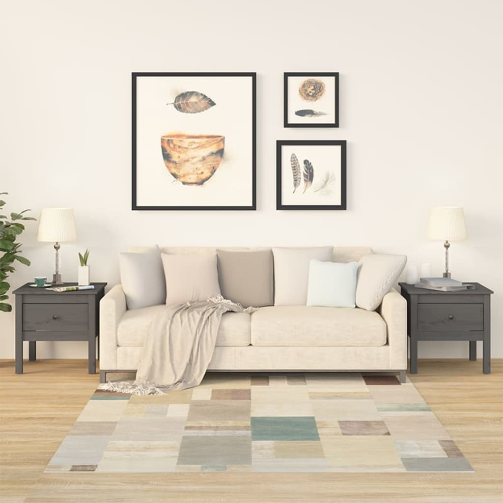 Beistelltische 2 Stk. 40x40x39 cm Massivholz Kiefer