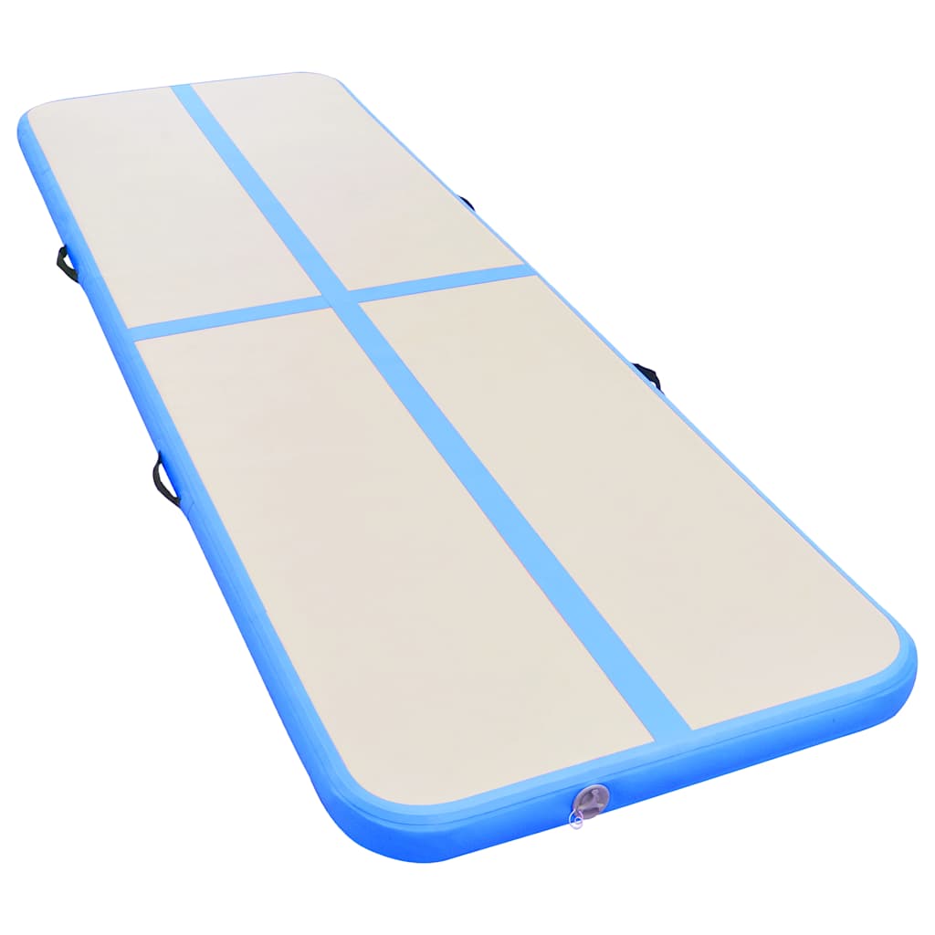 Aufblasbare Gymnastikmatte mit Pumpe 300×100×10 cm PVC Rosa